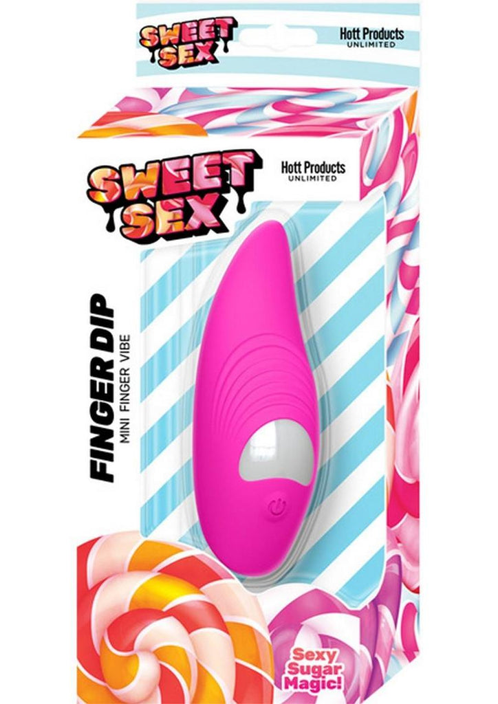 Sweet Sex Finger Dip Rechargeable Silicone Finger Vibe - Magenta/Purple