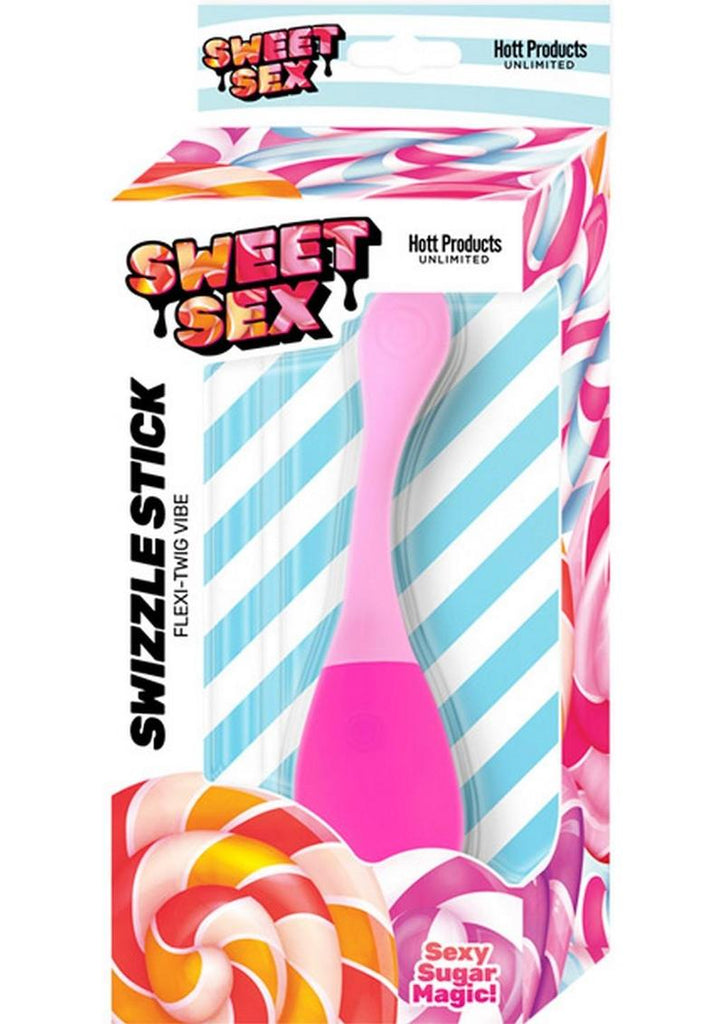 Sweet Sex Swizzle Stick Rechargeable Silicone Vibrator - Magenta/Purple