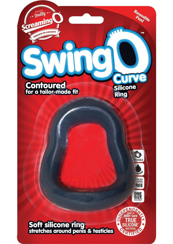 Swingo Curve Silicone Cock Ring - Grey