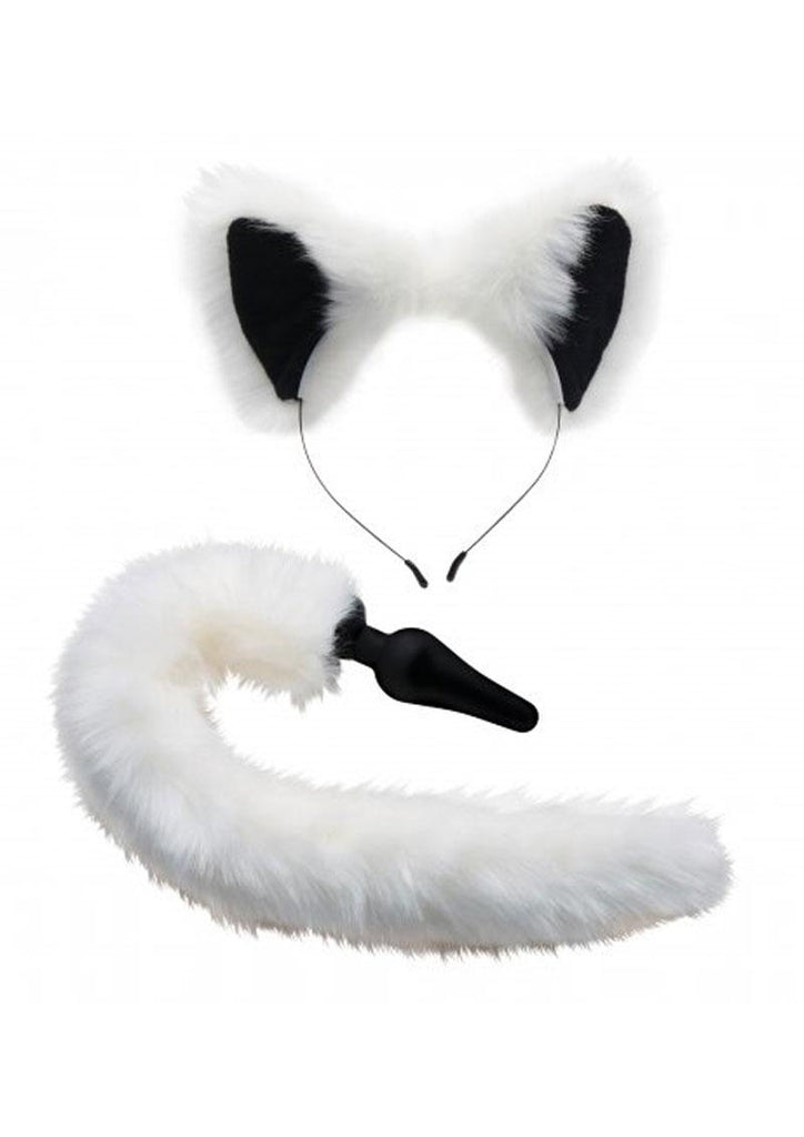 Tailz Fox Tail and Ears - White - Set