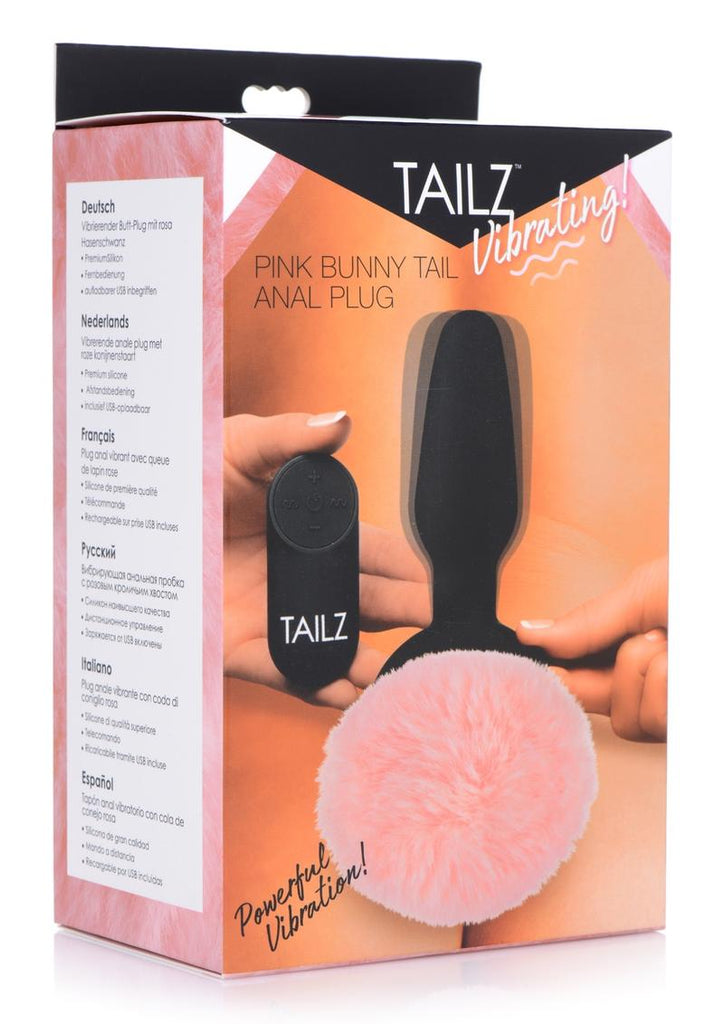 Tailz Vibrating Bunny Tail Anal Plug - Pink