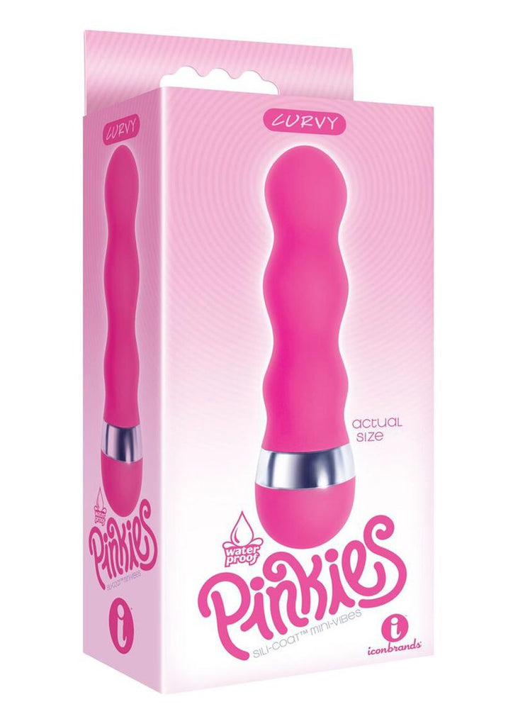 The 9's - Pinkies, Curvy Silicone Mini Vibe - Pink - 4.5in