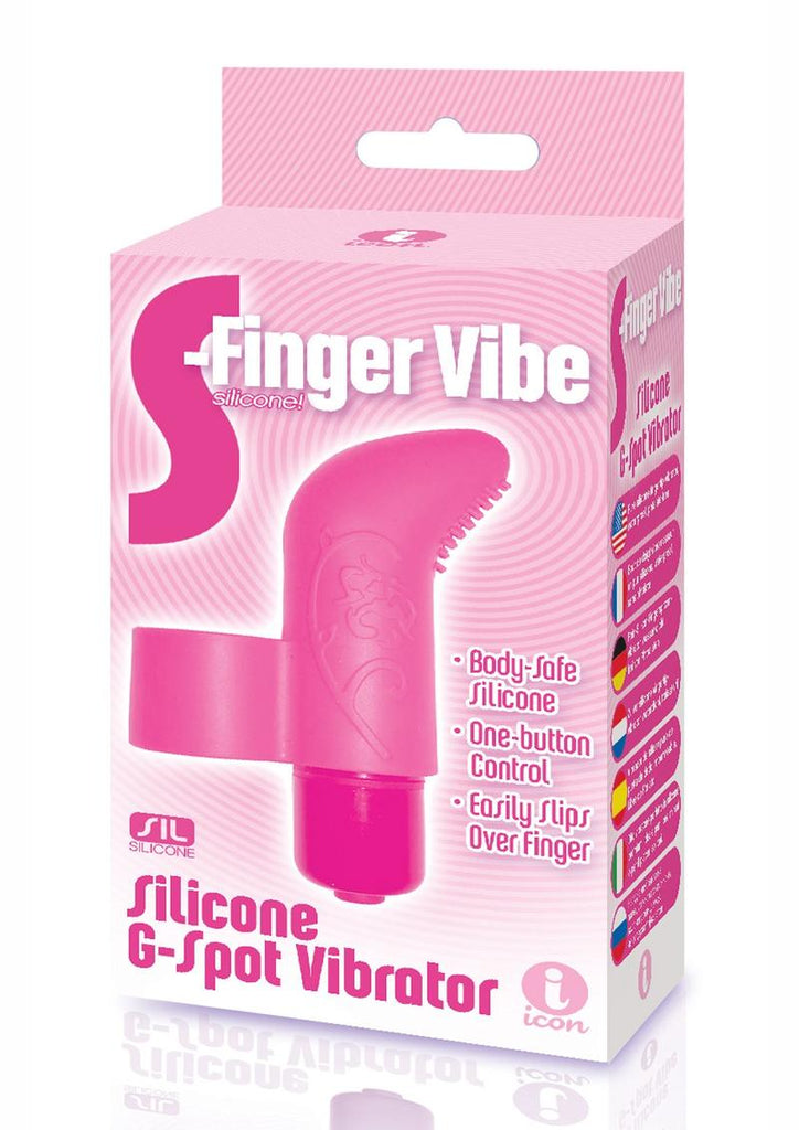 The 9's - S-Finger Silicone G-Spot Vibrator - Pink