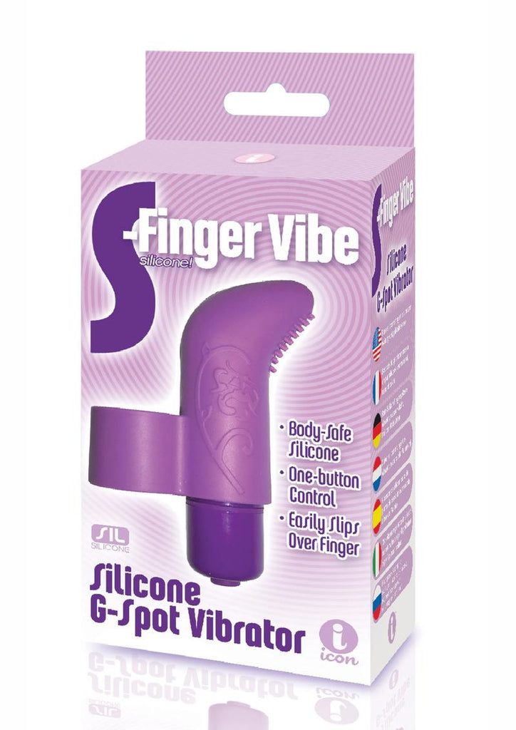 The 9's - S-Finger Silicone G-Spot Vibrator - Purple