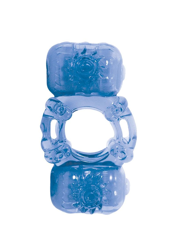 The Best Of Macho Partners Pleasure Ring Vibrating Cock Ring - Blue