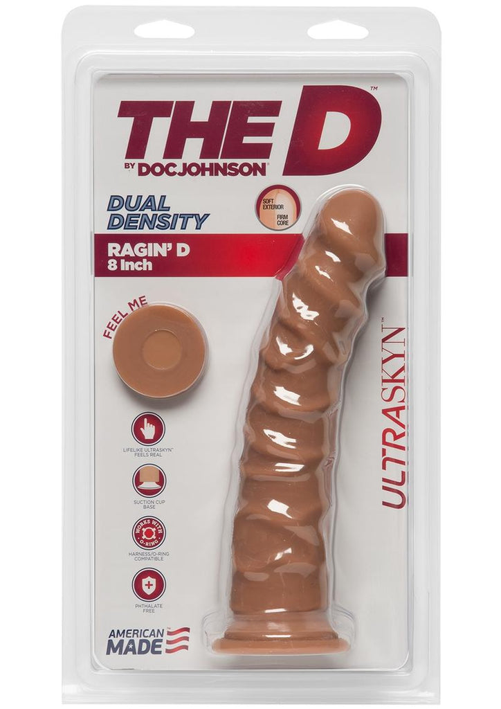 The D Ragin D Ultraskyn Dildo - Brown/Caramel - 8in