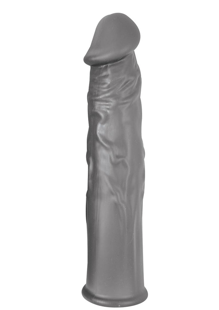 The Greatest Extender Silicone Penis Sleeve - Gray/Grey - 7.5in