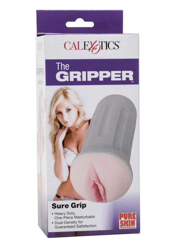 The Gripper Sure Grip Dual Density Stroker - Pussy - Flesh/Vanilla