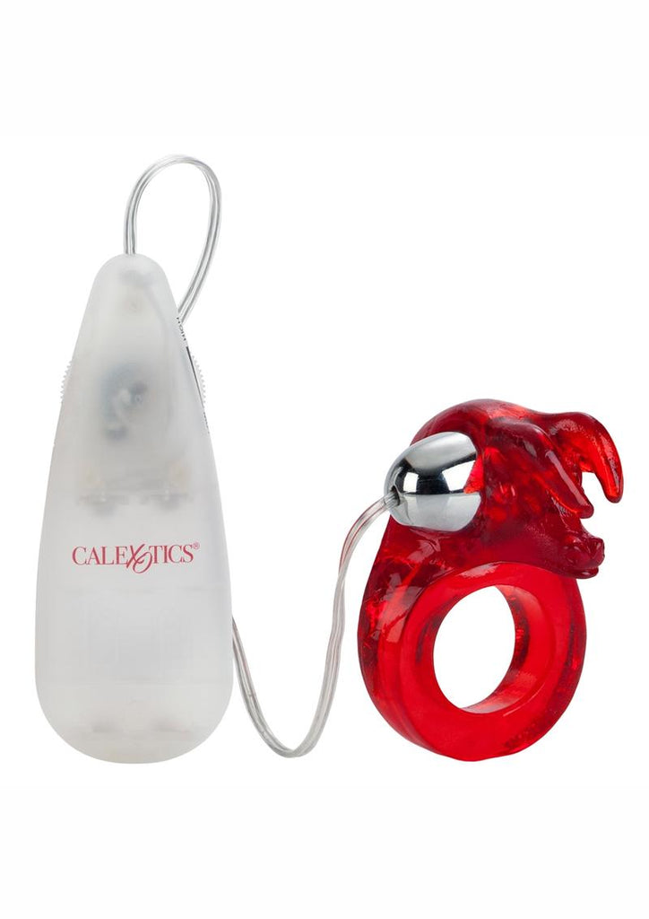 The Matador Vibrating Cock Ring with Clitoral Stimulation - Red