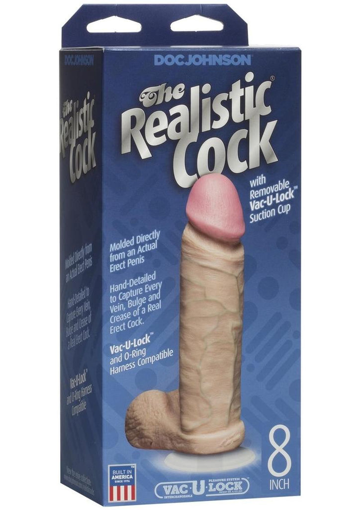The Realistic Cock Dildo - Flesh/Vanilla - 8in