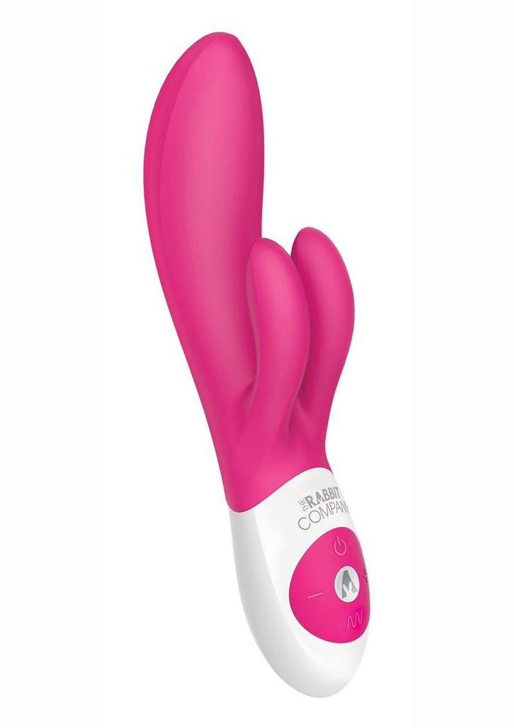 The Rumbly Rabbit Rechargeable Silicone Rabbit Vibrator - Hot Pink/Pink