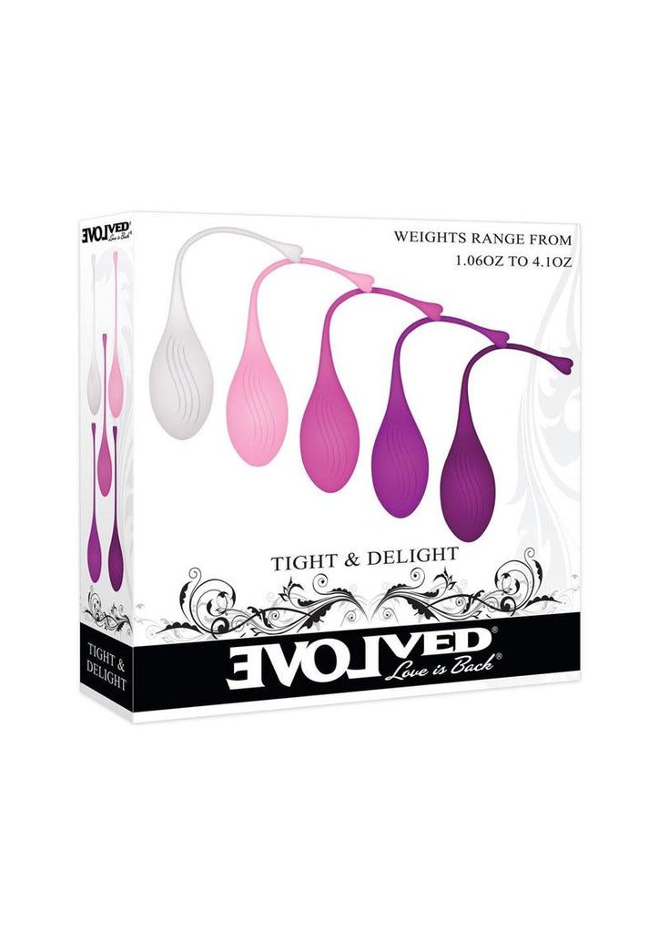 Tight and Delight Silicone Weighted Kegel Balls - Multicolor - 5 Piece/Set