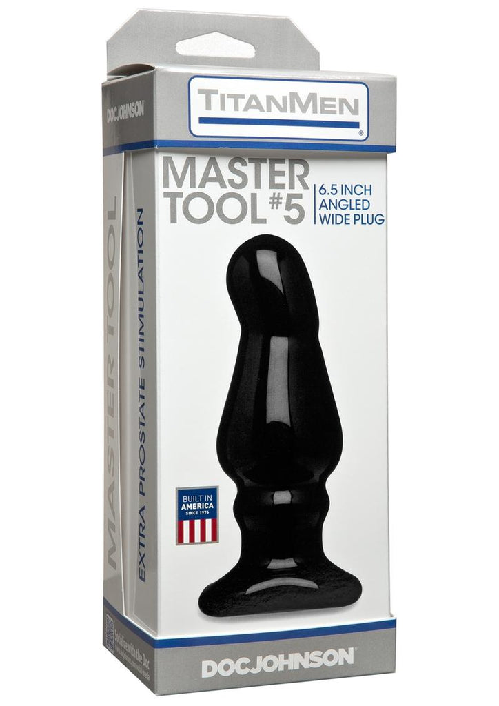 Titanmen Master Tool #5 Angled Wide Anal Plug - Black
