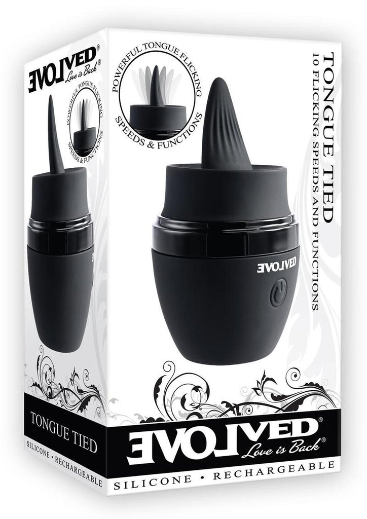 Tongue Tied Rechargeable Silicone Clitoral Stimulator - Black