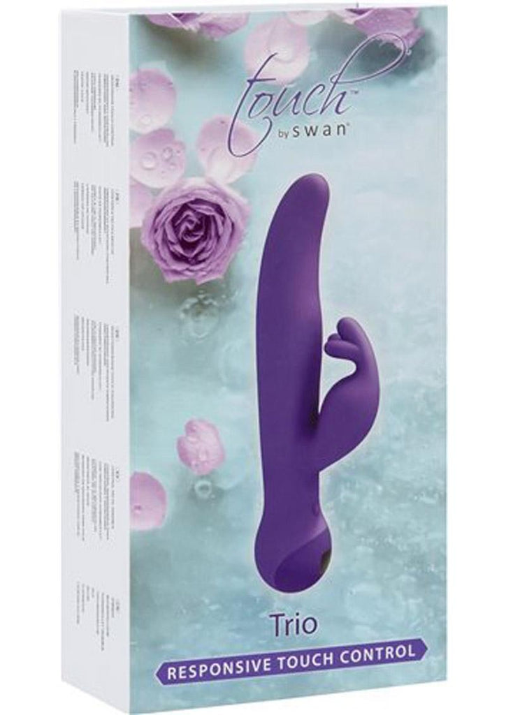 Touch By Swan Trio Silicone Rechargeable Vibrator - Purple