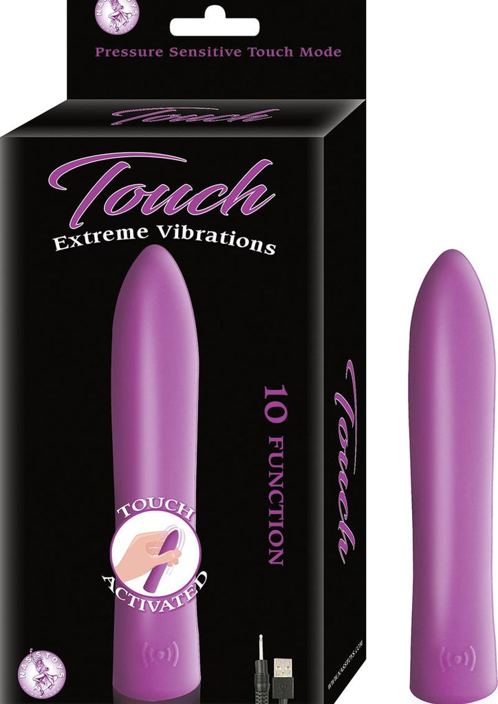 Touch Extreme Vibrations Rechargeable Silicone Vibrator - Purple