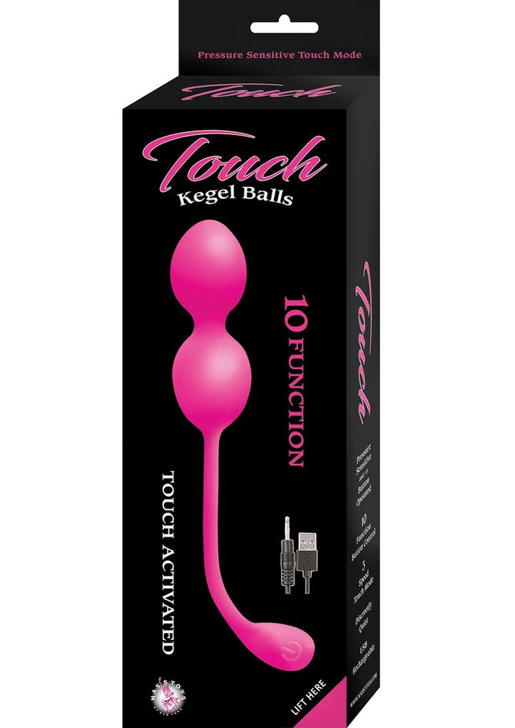 Touch Kegel Balls Silicone Rechargeable Vibrating Balls - Pink