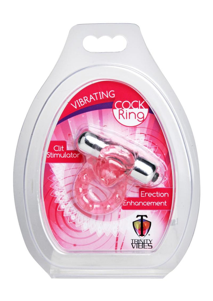 Trinity Vibes Lick Her Vibrating Cock Ring - Pink
