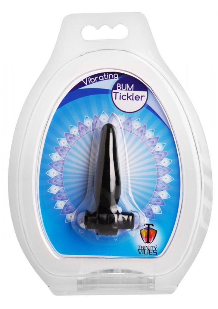Trinity Vibes Vibrating Bum Tickler Mini Anal Plug - Black - Small
