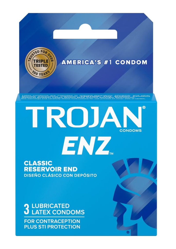 Trojan Condom Enz Lubricated - 3 Pack