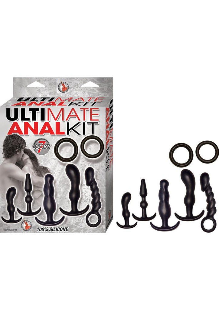 Ultimate Anal Kit Silicone - Black - 7 Piece Set