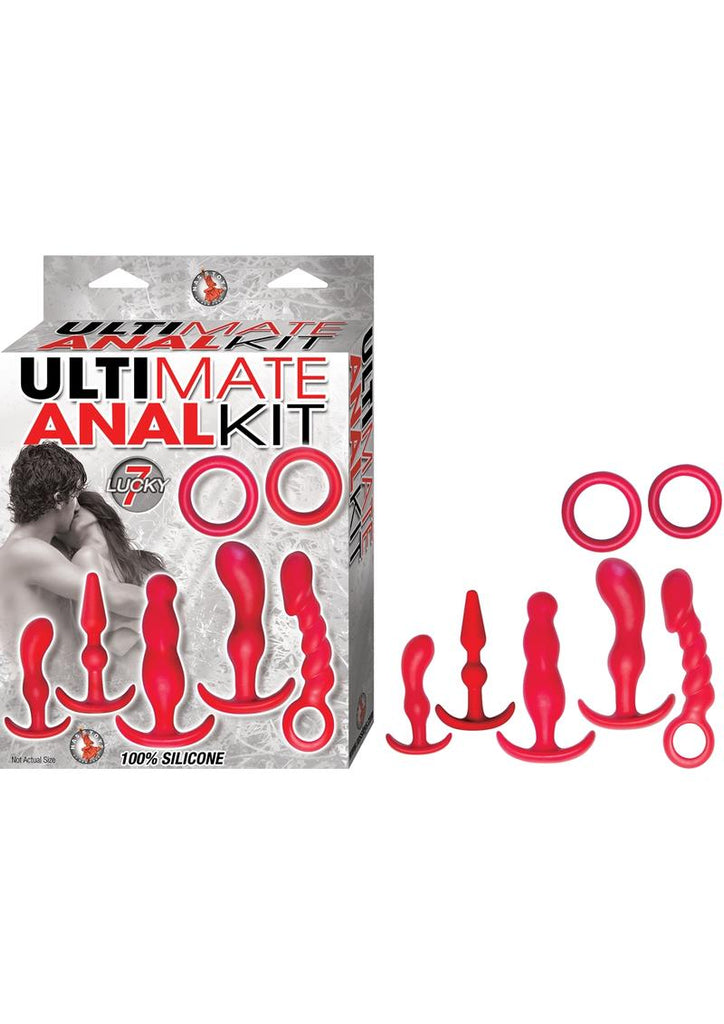 Ultimate Anal Kit Silicone - Red - 7 Piece Set