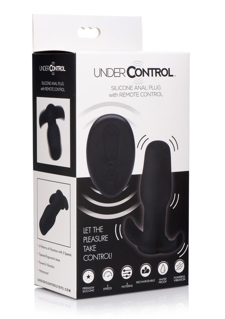 Under Control Rechargeable Silicone Anal Plug with Remote Control