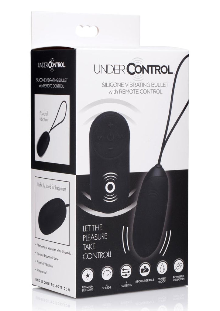 Under Control Rechargeable Silicone Vibrating Bullet with Remote Control