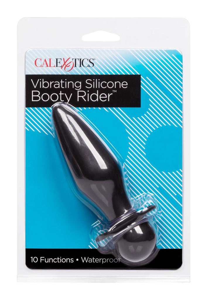 Vibrating Silicone Booty Rider Waterproof - Black