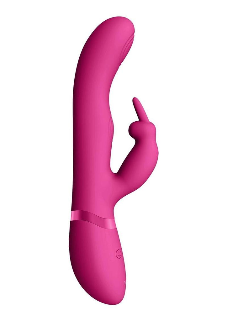 Vive May Dual Pulse-Wave and Vibrating C-Spot and G-Spot Rechargeable Silicone Rabbit - Pink