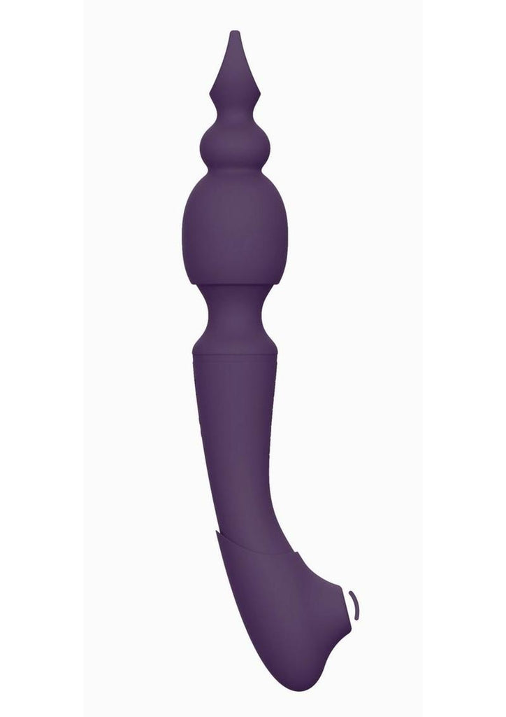 Vive Rechargeable Silicone Nami Pulse Wave and Vibrating Wand - Purple