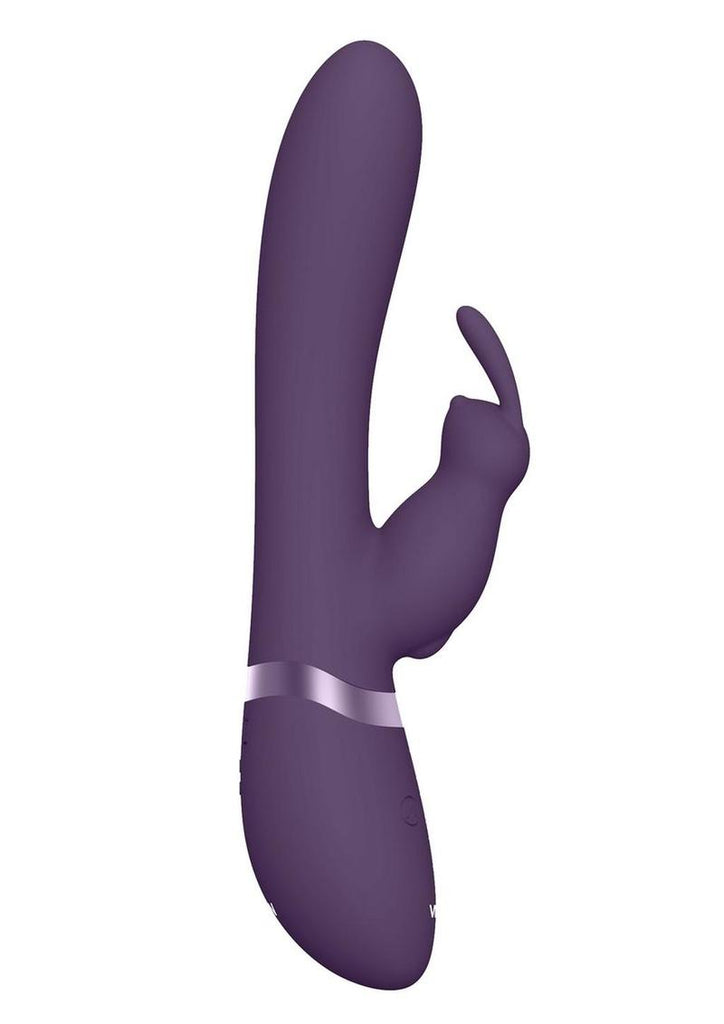Vive Taka Rechargeable Silicone Inflatable and Vibrating Rabbit Vibrator - Purple