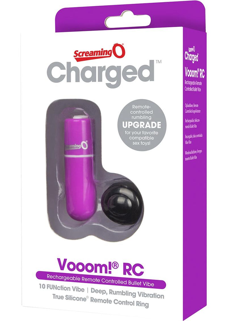Vooom Wireless Remote Control Silicone USB Rechargeable Bullet Waterproof - Purple