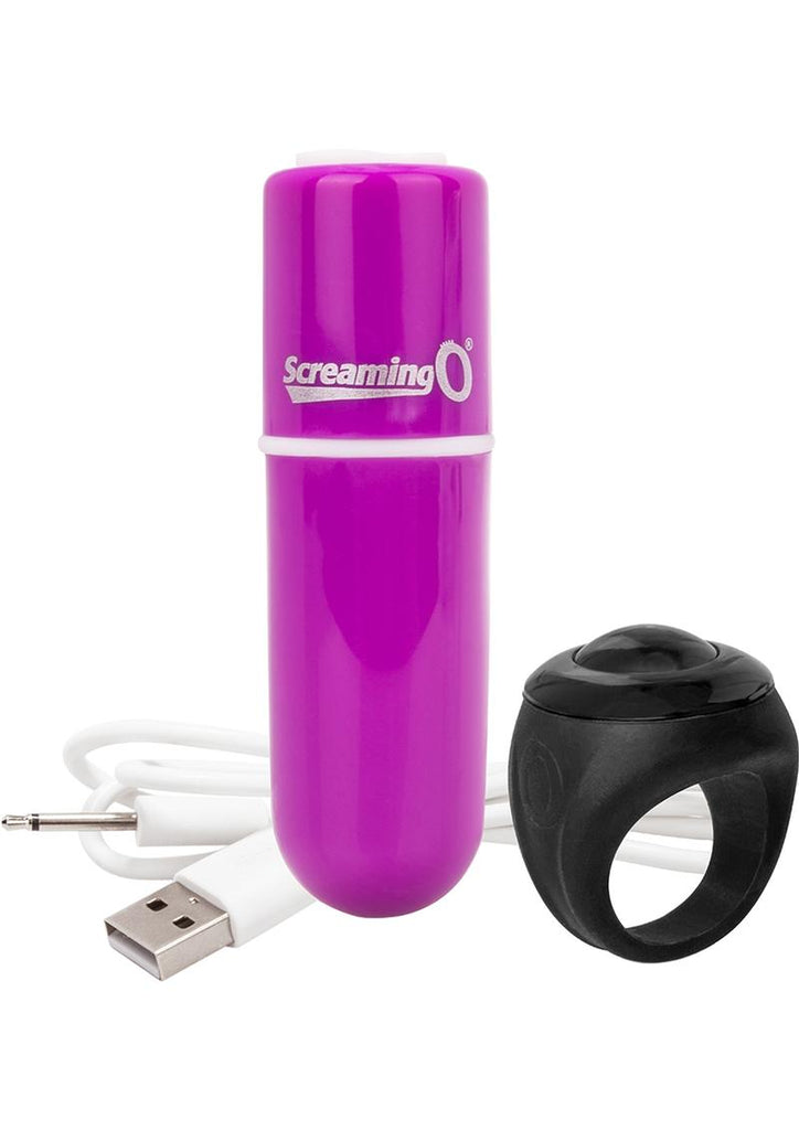 Vooom Wireless Remote Control Silicone USB Rechargeable Bullet Waterproof - Purple