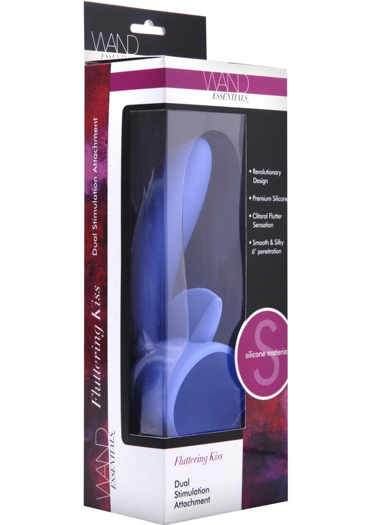 Wand Essentials Fluttering Kiss Dual Stimulation Silicone Attachment - Purple