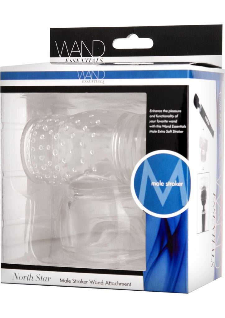 Wand Essentials North Star Enhanced Sensation Male Stroker Attachment - Clear