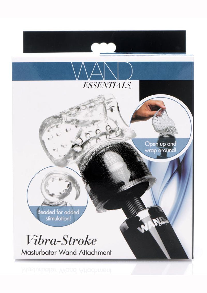 Wand Essentials Vibra-Stroke Masturbator Wand Attachment - Clear