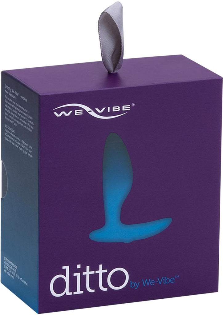 We-Vibe Ditto Vibrating Rechargeable Silicone Butt Plug with Remote Control - Blue