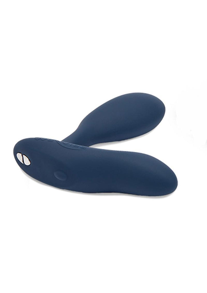 We-Vibe Vector Rechargeable Silicone Vibrating Prostate Massager with Remote Control - Blue/Slate