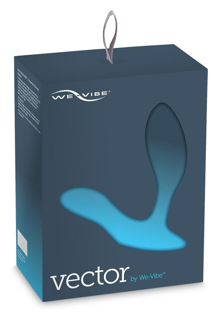 We-Vibe Vector Rechargeable Silicone Vibrating Prostate Massager with Remote Control - Blue/Slate