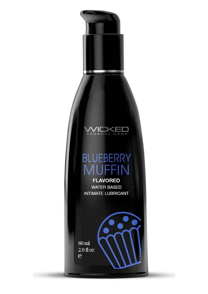 Wicked Aqua Water Based Flavored Lubricant Blueberry Muffin - 2oz