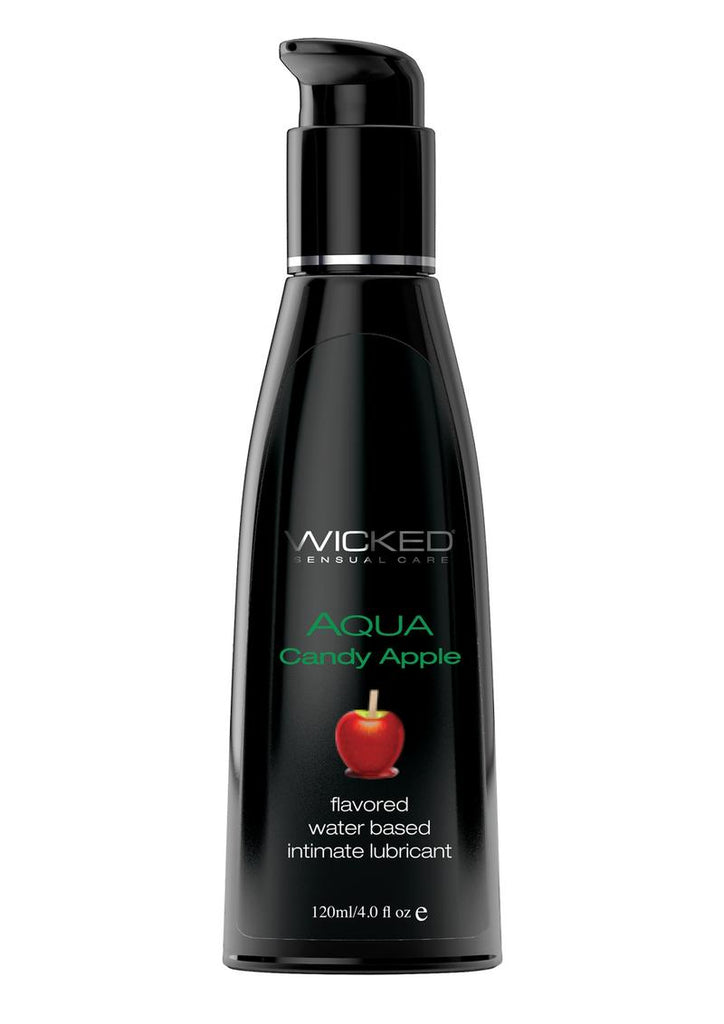 Wicked Aqua Water Based Flavored Lubricant Candy Apple - 4oz