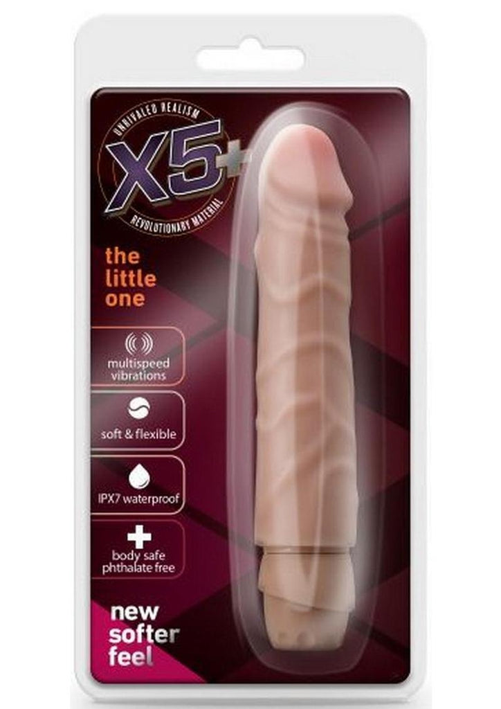 X5 Plus The Little One Vibrating Dildo - Flesh/Vanilla - 6.75in