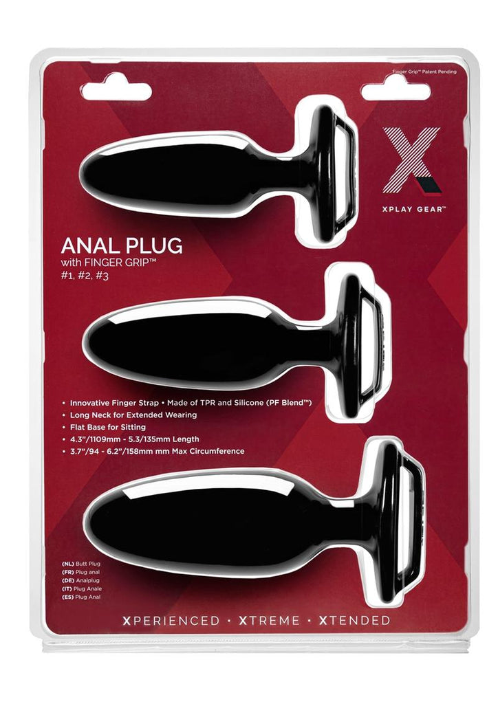 Xplay Finger Grip Plug Starter Kit - Black - 3 Pack