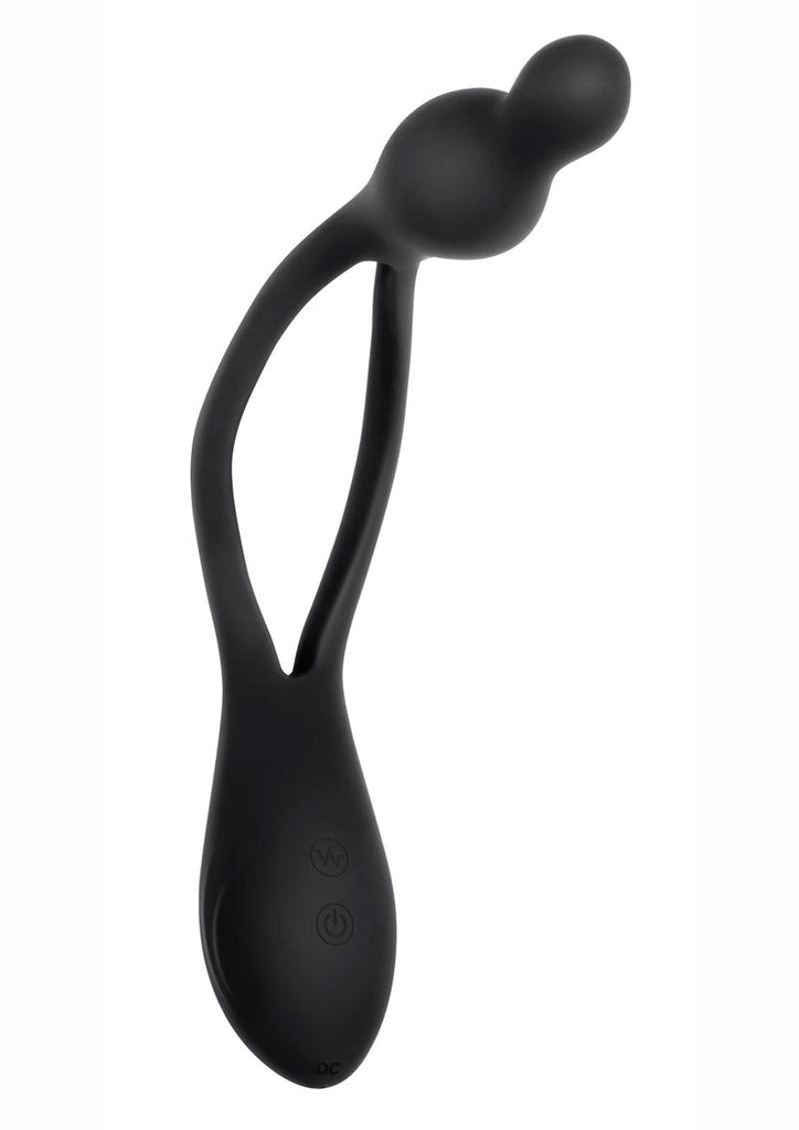 You Me Us Bendable Silicone Rechargeable Vibrator - Black