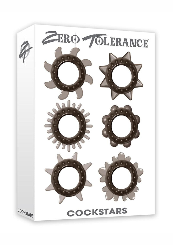 Zero Tolerance Cockstars Cock Ring Kit - Smoke - 6 Piece Kit