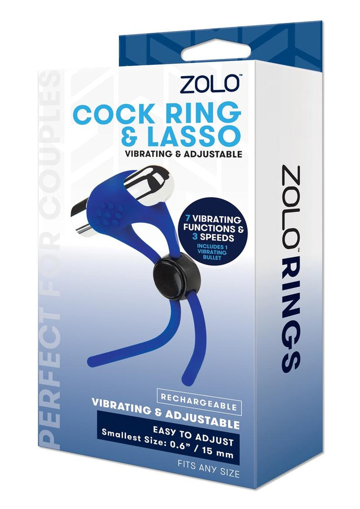 ZOLO Rechargeable Adjustable C-Ring - Blue